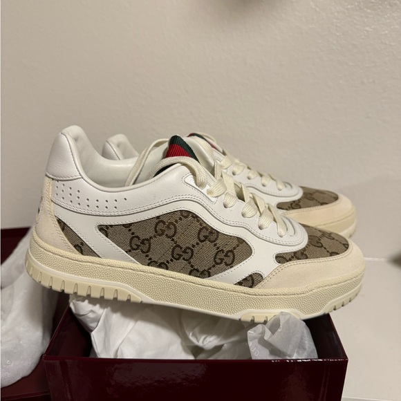 GUCCI RE-WEB MIX MEDIA WOMEN’S SNEAKERS - Picture 4 of 16
